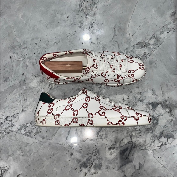 Gucci Ace “gg” Print Sneakers - Picture 3 of 6
